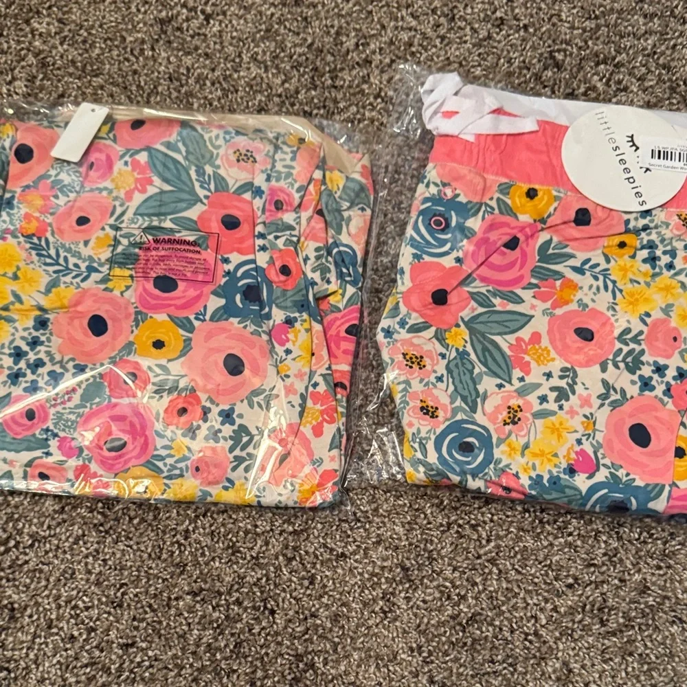 Little Sleepies Vibrant Floral Pajama set top and bottom - Picture 4 of 4